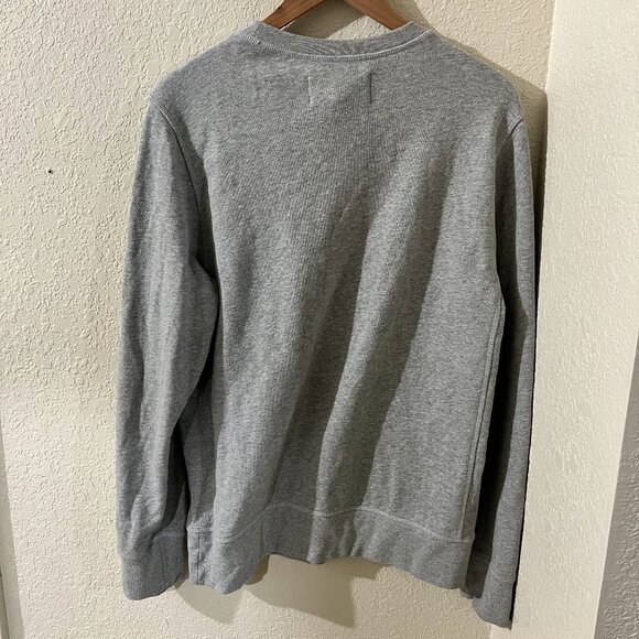Mott and Bow French Terry Crewneck Sweatshirt Small Light Gray Grey EUC Jeans - Picture 3 of 3